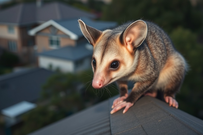 Possum in Bellevue Hill residential area